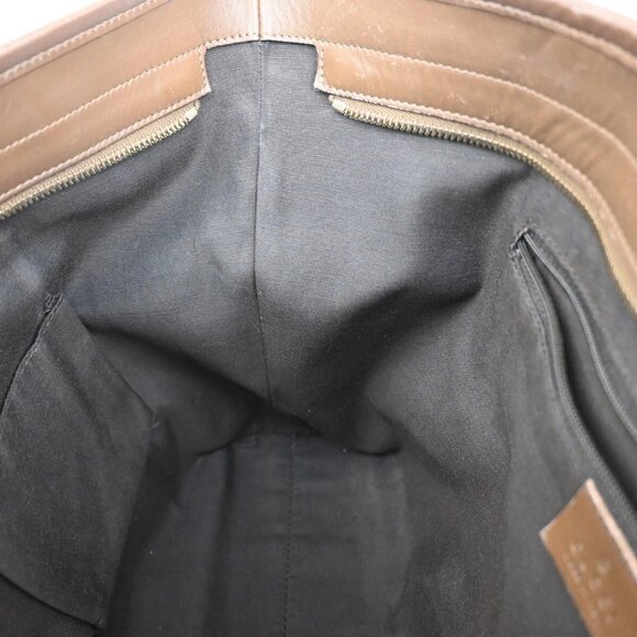 GUCCI GG Pattern 2Way Shoulder Hand Bag Canvas Leather Brown GHW Italy 34EE795 - Picture 10 of 16